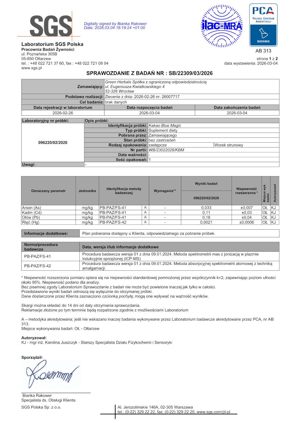 Kakao Długowieczności BlueMagic2 - obrazek 8